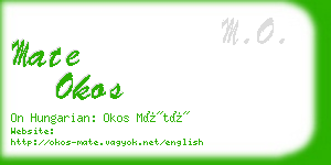 mate okos business card